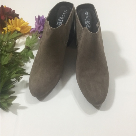 me too suede booties